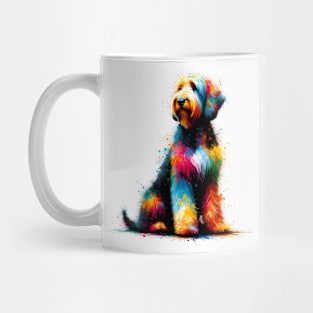 Vibrant Abstract Otterhound in Splashed Paint Art Mug